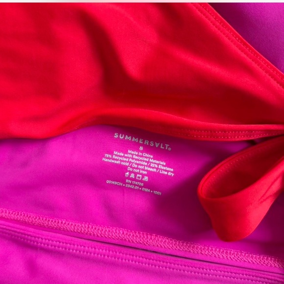 Summersalt Pink and Red Wrap Bikini - Picture 8 of 8